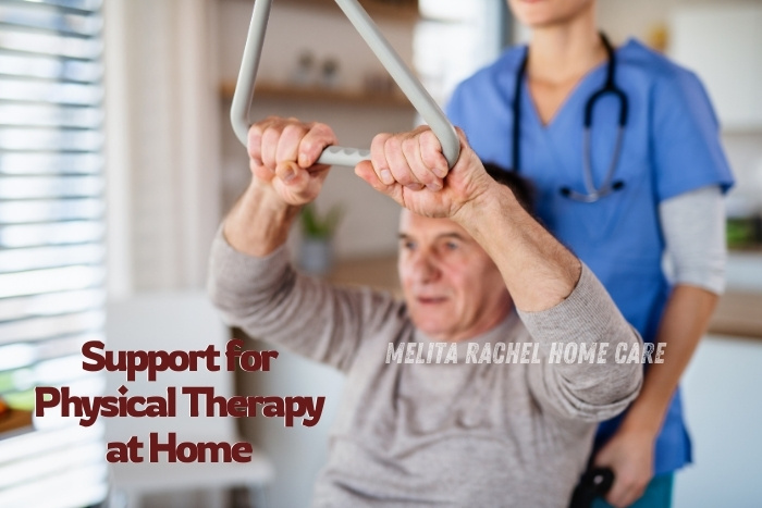 Physical therapy exercise at home, physiotherapy support by Melita Rachel Home Care Services in Pollachi